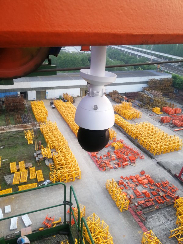 Tower Crane Video Monitoring System Humanoid Tracking Full Color Ball Camera 360°